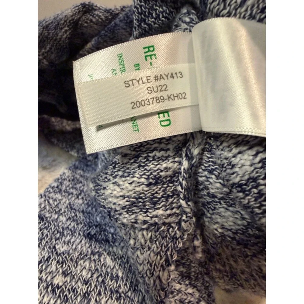 J.Crew Factory Marled Gray Blue Crewneck Sweater Knit Lightweight Pullover XXS